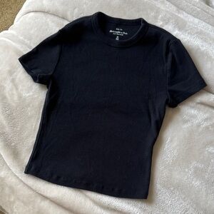 Abercrombie ribbed cropped t shirt